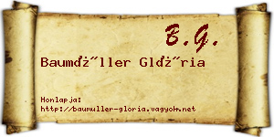 Baumüller Glória névjegykártya